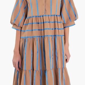 English Factory Striped Midi Dress NWOT Small